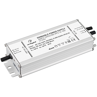 Блок питания ARPV-UH12100-PFC-0-10V (12V, 8.3A, 100W) (Arlight, IP67 Металл, 7 лет)