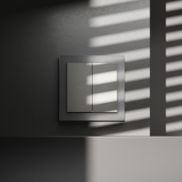 Выключатель встраиваемый VOLTUM S70 для жалюзи 10А, (сталь)