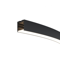 Радиусный профиль 35x35 Ø1500мм 1/8 круга черный для светодиодной ленте Led Strip ALM-3535R-B-D-45°-1.5M