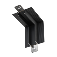 Коннектор угловой внутренний, встраиваемый под ГКЛ 12,5 мм Basity, черный, для встраиваемой трековой системы Technical TRA172ICL-12B