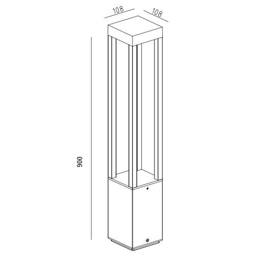 Наземный светильник W61848-900 Gr