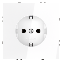 Розетка встраиваемая VOLTUM S70 с заземлением 16А, (белый глянцевый)