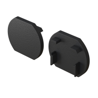 Заглушка для круглого шинопровода, 2 шт. Basity, черный, для накладной трековой системы Technical TRA172EC-R-11B