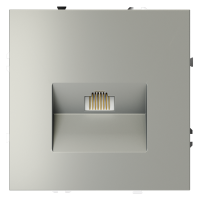 Розетка компьютерная встраиваемая VOLTUM S70 RJ45 кат.6, (сталь)