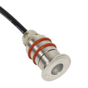 Светильник встраиваемый LED UG2203 IP68   DC12V 0.3W теплого белого цвета.  Цвет светильника: сатин-никель