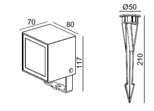 Грунтовый светильник W12639-6K Gr