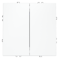 Выключатель с самовозвратом встраиваемый VOLTUM S70 двухклавишный 10А, (белый матовый)