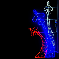 Светодиодная Консоль «Самолеты» 80 x 180 см, Триколор, 220В