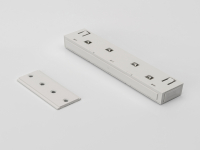 SY-LINK-CN-DS-WH, коннектор прямой для накладных шинопроводов, 48В, белый