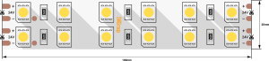 Светодиодная лента 5050, 120 LED/м, 28,8 Вт/м, 24В , IP20, Цвет: Холодный белый, SWG5120-24-28.8-W-M