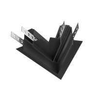 Коннектор угловой 45° Exility встраиваемый под ГКЛ 9,5мм, черный, для встраиваемой трековой системы Technical TRA034CLS-42B