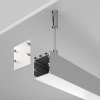 Алюминиевый профиль подвесной - накладной 35x35 для светодиодной ленты Led Strip ALM-3535B-S-2M