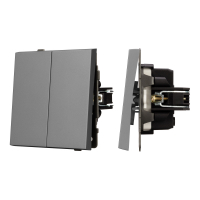 Механизм выключателя двухклавишный непроходной SWT-TENDO-MK02-PL-GR (230V, 10A) (Arlight, Графитовый)