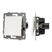 Механизм выключателя одноклавишный самовозвратный SWT-MKR1-PL-WH-V (250V, 10A) (Arlight, -)