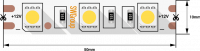 Лента светодиодная SWG SWG560, 14,4 Вт/м, 12В, IP20, холодный белый