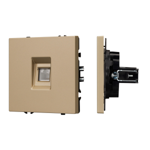 ARL NOBE Розетка телефонная софт-тач золотой песок SCT-MTL1-SFPL-GD (RJ-11, 4C) (Arlight, -)