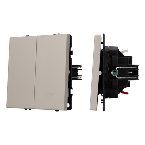ARL NOBE Выключатель управления шторами 2 кл софт-тач кашемир SWT-MKR2-SFPL-CA (250V, 10A) (Arlight, -)