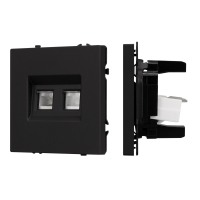 Механизм сдвоенной телефонной розетки SCT-NOBE-MTL2-SFPL-BK (RJ-11, 4C) (Arlight, Черный оникс)