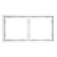 Рамка пластиковая VOLTUM S70 на 2 поста, (белый матовый)