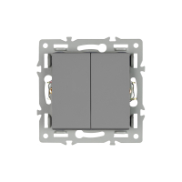 Механизм выключателя двухклавишный непроходной SWT-MK02-PL-GR (250V, 16A) (Arlight, -)
