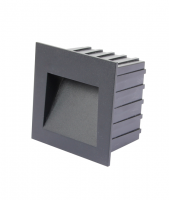 Светильник G0852 наcтенный  встраиваемый серый  220V 2W Led  белого цвета.