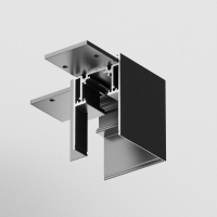 Угловой коннектор S35 накладной черный для накладной трековой системы Technical TRA004CL-21B