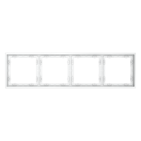 Рамка пластиковая VOLTUM S70 на 4 поста, (белый матовый)
