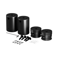 Набор для двухстороннего накладного монтажа гибкого неона Nemo D25 черный