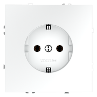 Розетка встраиваемая VOLTUM S70 с заземлением 16А, (белый матовый)