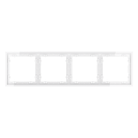 Рамка пластиковая VOLTUM S70 на 4 поста, (белый глянцевый)