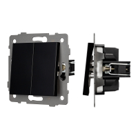 Механизм выключателя двухклавишный проходной SWT-MKP2-PL-BK-V (250V, 10A) (Arlight, -)