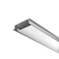 Алюминиевый профиль встраиваемый с накладным фланцем 30x6 (Серебро, 2 м), ALM-3006-S-2M 632018