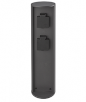 Садовая розетка G3112-400 220V, Max.4000W, IP44 100*400мм. Цвет черный