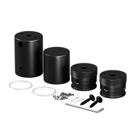 Набор для вертикального накладного монтажа гибкого неона Nemo D25 черный