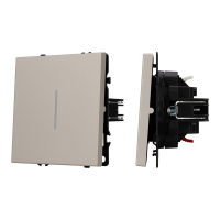 Механизм выключателя одноклавишный проходной LED SWT-NOBE-MKP1-SFPL-L-CA (230V, 10A) (Arlight, Кашемир)