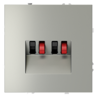 Розетка акустическая встраиваемая VOLTUM S70 4-местная, (сталь)