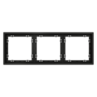 Рамка пластиковая VOLTUM S70 на 3 поста, (черный матовый)