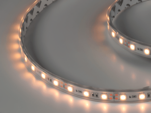 Светодиодная лента 5050, 60 LED/м, 14,4 Вт/м, 12В , IP66, Цвет: Теплый белый, SWG560-12-14.4-WW-66-M