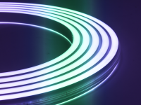 Лента неоновая двойная, SMD2835, 140led/m, 10Вт/м, 24В, SPI RGB WS2811, IP67