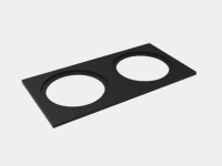 Рамка внешняя двойная MINI COMBO, квадратная, черная, MINI-COMBO-S2-BL