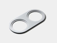 Рамка внешняя двойная MINI COMBO, круглая, белая, MINI-COMBO-R2-WH