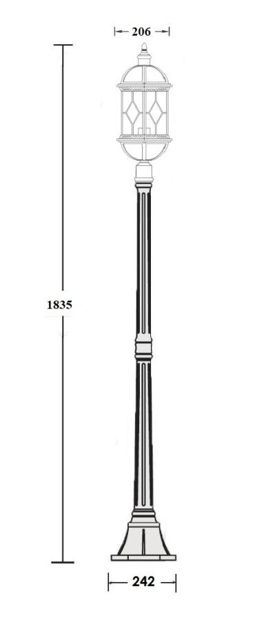 Наземный фонарь 92608 Bl