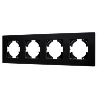 Рамка пластиковая FRM-PERIO-PL-4-BK (Arlight, -)