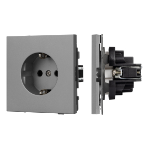Механизм электрической розетки SCT-TENDO-MEU1-PL-GR (230V, 16A) (Arlight, Графитовый)