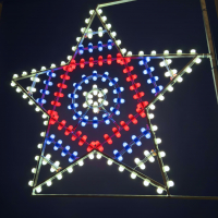 Светодиодная Консоль "Ретро Звезда" 120 x 130 см, Триколор, 220В