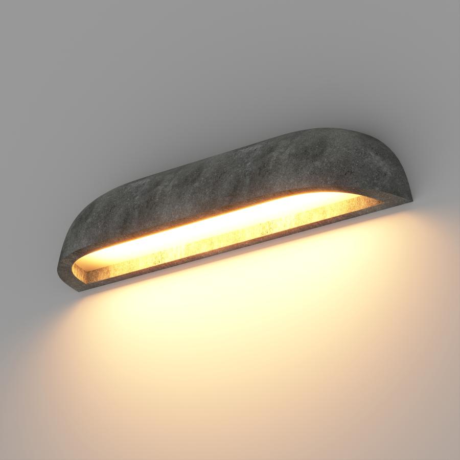 Светильник SP-BULFIN-WALL-L365-10W Warm3000 (BK, 120 deg, 230V) (Arlight, IP65 Бетон, 3 года)