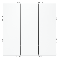 Выключатель встраиваемый VOLTUM S70 трехклавишный 10А, (белый матовый)