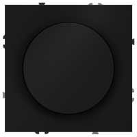 Светорегулятор встраиваемый VOLTUM S70 поворотно-нажимной 600 Вт, (черный матовый)