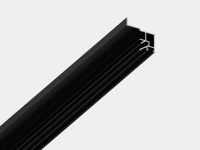 Безрамный «теневой» профиль FSC-27-BL-2 для установки в натяжной потолок черный, отступ 27 мм+экран