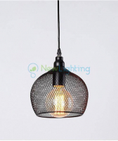 Светильник подвесной HB2011D 1*E27  d=190mm h=200mm.. Цвет: черный